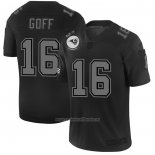 Camiseta NFL Limited Los Angeles Rams Goff 2019 Salute To Service Negro
