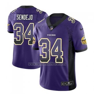 Camiseta NFL Limited Minnesota Vikings Andrew Sendejo Violeta 2018 Rush Drift Fashion