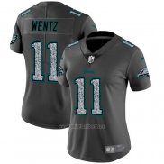 Camiseta NFL Limited Mujer New York Jets Wentz Static Fashion Gris