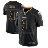 Camiseta NFL Limited New Orleans Saints Drew Brees Saints Negro Color Rush 2018 Lights Out