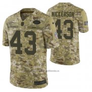 Camiseta NFL Limited New York Jets 43 Parry Nickerson 2018 Salute To Service Camuflaje