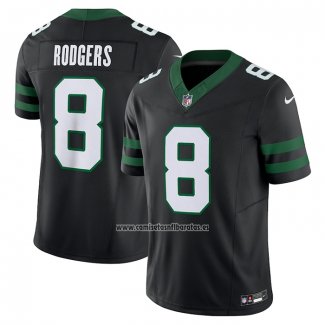 Camiseta NFL Limited New York Jets Aaron Rodgers Alterno Vapor F.U.S.E. Legacy Negro