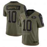Camiseta NFL Limited San Francisco 49ers Jimmy Garoppolo 2021 Salute To Service Verde