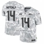 Camiseta NFL Limited Seattle Seahawks DK Metcalf 2024 Salute To Service Gris