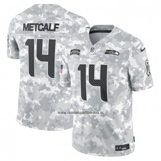 Camiseta NFL Limited Seattle Seahawks DK Metcalf 2024 Salute To Service Gris
