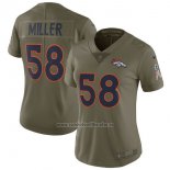 Camiseta NFL Mujer Chicago Bears 58 Miller Verde