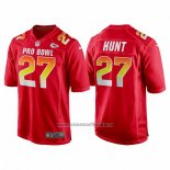 Camiseta NFL Pro Bowl Kansas City Chiefs 27 Kareem Hunt AFC 2018 Rojo