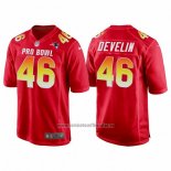 Camiseta NFL Pro Bowl New England Patriots 46 James Develin AFC 2018 Rojo