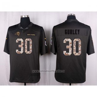 Camiseta NFL Anthracite Los Angeles Rams Gurley 2016 Salute To Service