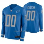Camiseta NFL Detroit Lions Personalizada Azul Therma Manga Larga