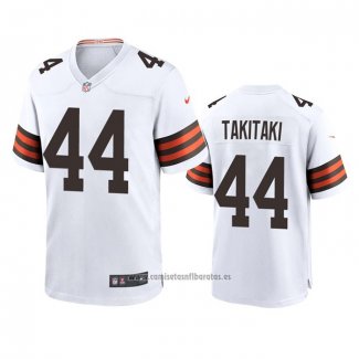 Camiseta NFL Game Cleveland Browns Sione Takitaki 2020 Blanco