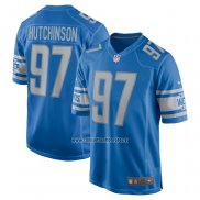 Camiseta NFL Game Detroit Lions Aidan Hutchinson 2022 NFL Draft Pick Azul