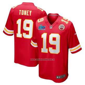 Camiseta NFL Game Kansas City Chiefs Kadarius Toney Super Bowl LVII Patch Rojo