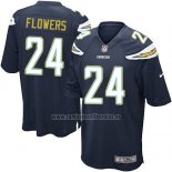 Camiseta NFL Game Los Angeles Chargers Flowers Azul2