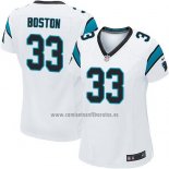 Camiseta NFL Game Mujer Carolina Panthers Boston Blanco