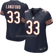 Camiseta NFL Game Mujer Chicago Bears Langford Blanco Azul