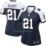 Camiseta NFL Game Mujer Dallas Cowboys Elliott Azul Blanco