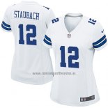 Camiseta NFL Game Mujer Dallas Cowboys Staubach Blanco