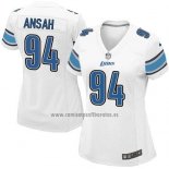 Camiseta NFL Game Mujer Detroit Lions Ansah Blanco