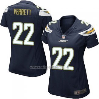 Camiseta NFL Game Mujer Los Angeles Chargers Verrett Negro