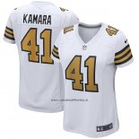 Camiseta NFL Game Mujer New Orleans Saints Alvin Kamara Alterno Blanco