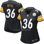 Camiseta NFL Game Mujer Pittsburgh Steelers Bettis Negro