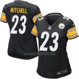 Camiseta NFL Game Mujer Pittsburgh Steelers Mitchell Negro
