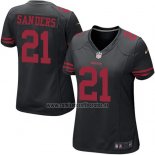 Camiseta NFL Game Mujer San Francisco 49ers Sanders Negro