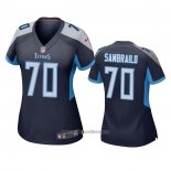 Camiseta NFL Game Mujer Tennessee Titans 70 Ty Sambrailo Azul