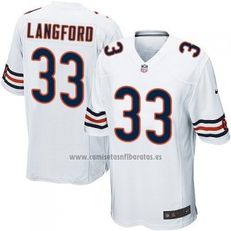 Camiseta NFL Game Nino Chicago Bears Langford Blanco