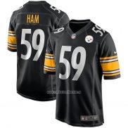 Camiseta NFL Game Pittsburgh Steelers Jack Ham Retired Negro