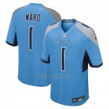 Camiseta NFL Game Tennessee Titans Cameron Ward 2025 NFL Draft First Round Pick Azul