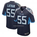 Camiseta NFL Game Tennessee Titans JC Latham 2024 NFL Draft First Round Pick Azul