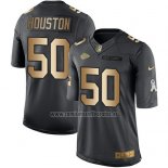 Camiseta NFL Gold Anthracite Kansas City Chiefs Houston Salute To Service 2016 Negro