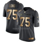 Camiseta NFL Gold Anthracite Las Vegas Raiders Long Salute To Service 2016 Negro