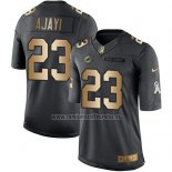 Camiseta NFL Gold Anthracite Miami Dolphins Ajayi Salute To Service 2016 Negro