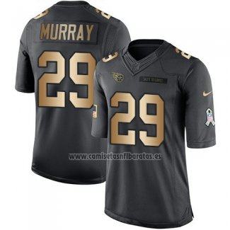 Camiseta NFL Gold Anthracite Tennessee Titans Murray Salute To Service 2016 Negro