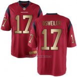 Camiseta NFL Gold Game Houston Texans Osweiler Rojo