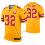 Camiseta NFL Legend Kansas City Chiefs 32 Tyrann Mathieu Inverted Oro