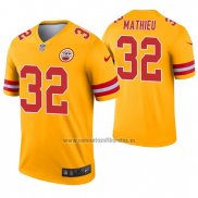 Camiseta NFL Legend Kansas City Chiefs 32 Tyrann Mathieu Inverted Oro