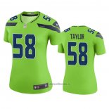 Camiseta NFL Legend Mujer Seattle Seahawks Darrell Taylor Verde Color Rush