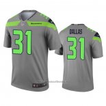 Camiseta NFL Legend Seattle Seahawks Deejay Dallas Inverted Gris