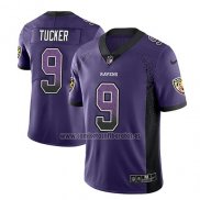 Camiseta NFL Limited Baltimore Ravens Justin Tucker Violeta 2018 Rush Drift Fashion