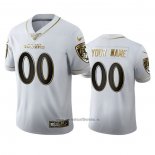 Camiseta NFL Limited Baltimore Ravens Personalizada Golden Edition Blanco