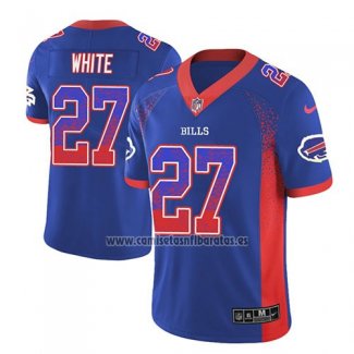 Camiseta NFL Limited Buffalo Bills Tre'davious Blanco Azul 2018 Rush Drift Fashion