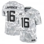 Camiseta NFL Limited Jacksonville Jaguars Trevor Lawrence 2024 Salute To Service Gris