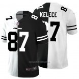 Camiseta NFL Limited Kansas City Chiefs Kelce White Black Split