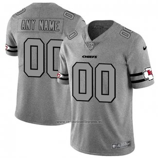 Camiseta NFL Limited Kansas City Chiefs Personalizada Team Logo Gridiron Gris