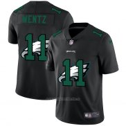 Camiseta NFL Limited LPhiladelphia Eagles Wentz Logo Dual Overlap Negro