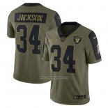 Camiseta NFL Limited Las Vegas Raiders Bo Jackson 2021 Salute To Service Retired Verde